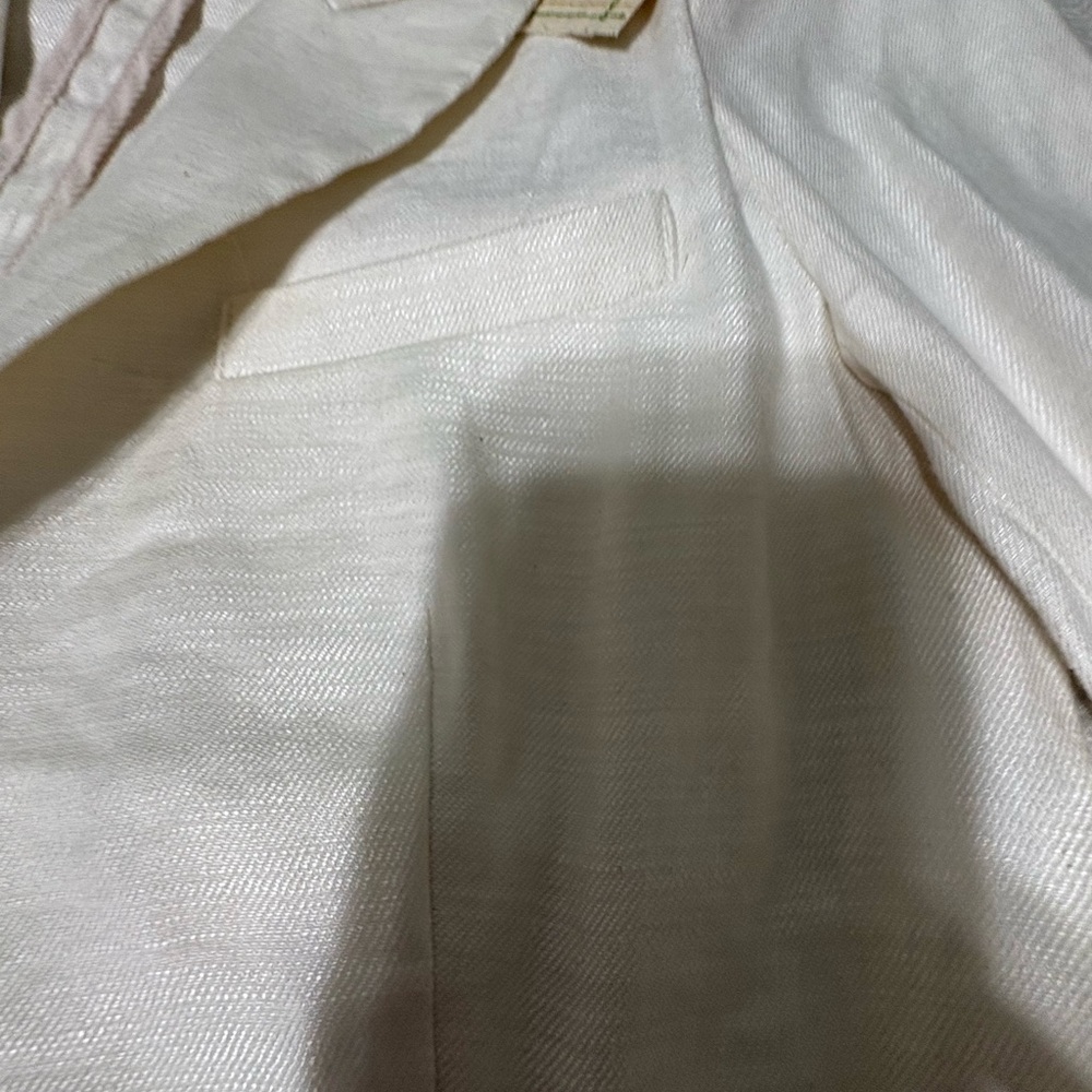 Esley Cream Linen Blazer Size M - Picture 6 of 14